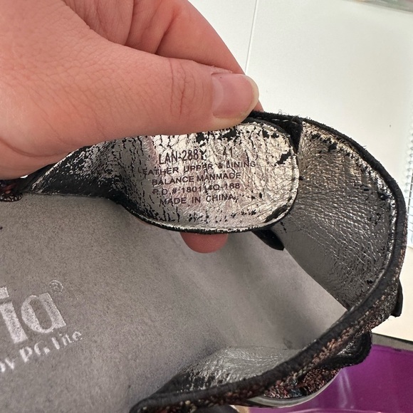 Alegria Lana Flora Fiesta Wedge Sandals Size 41 (US 10.5-11) Black/Red Floral - Picture 7 of 7